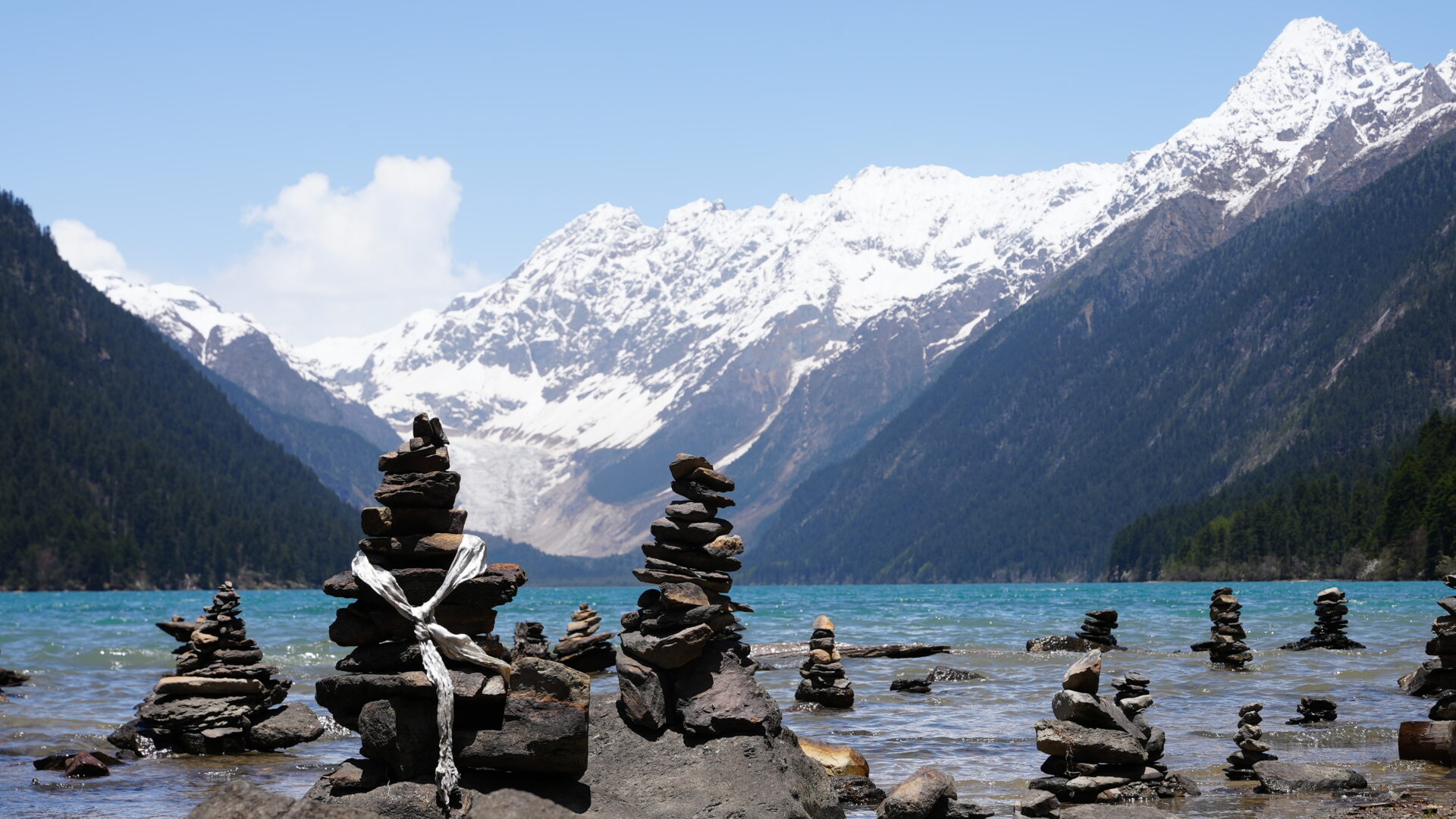 Pagsum Lake — A Monastery on an Island in a Sacred Lake