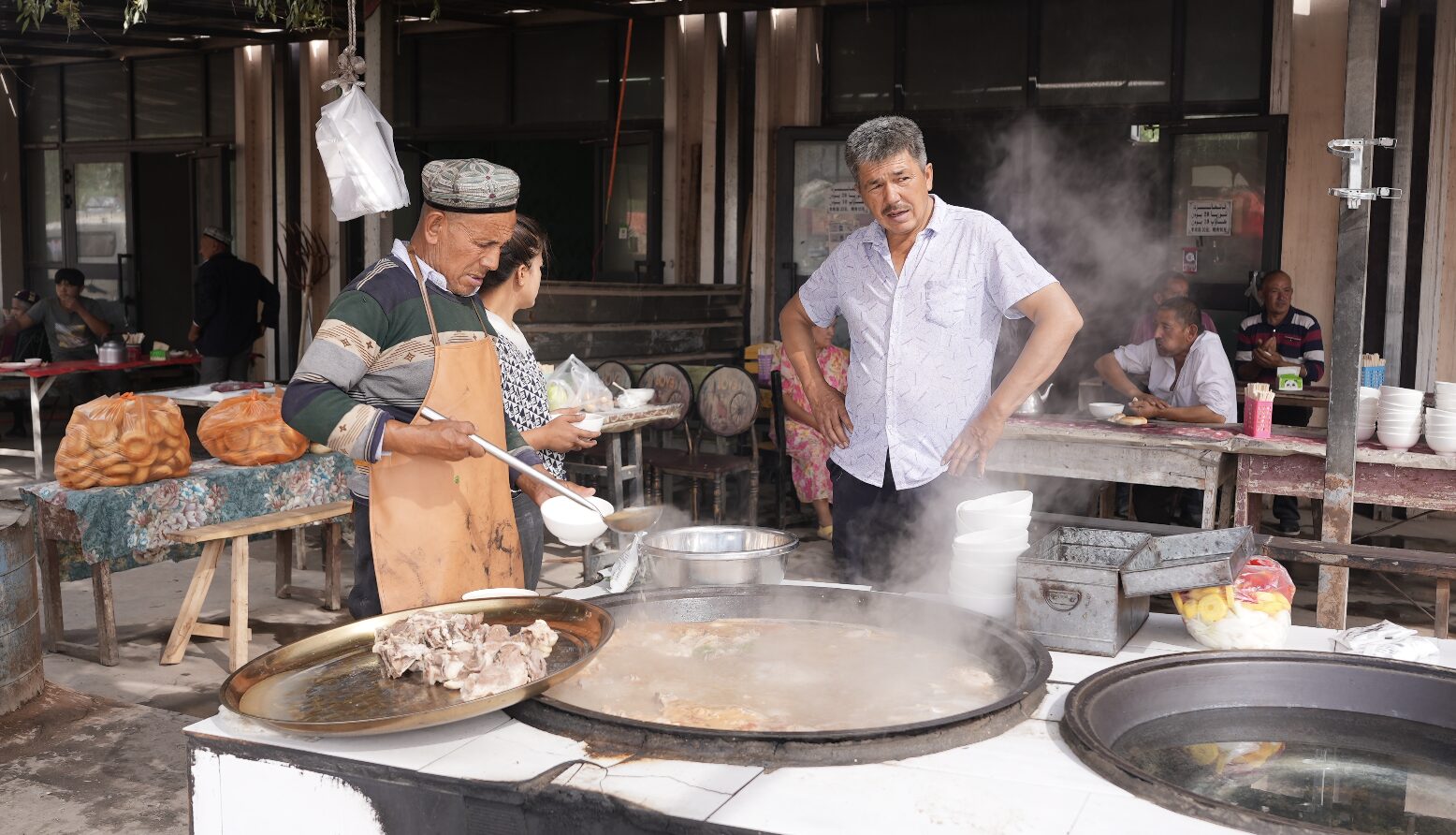 Rural Kashgar — Eating at the Roadside