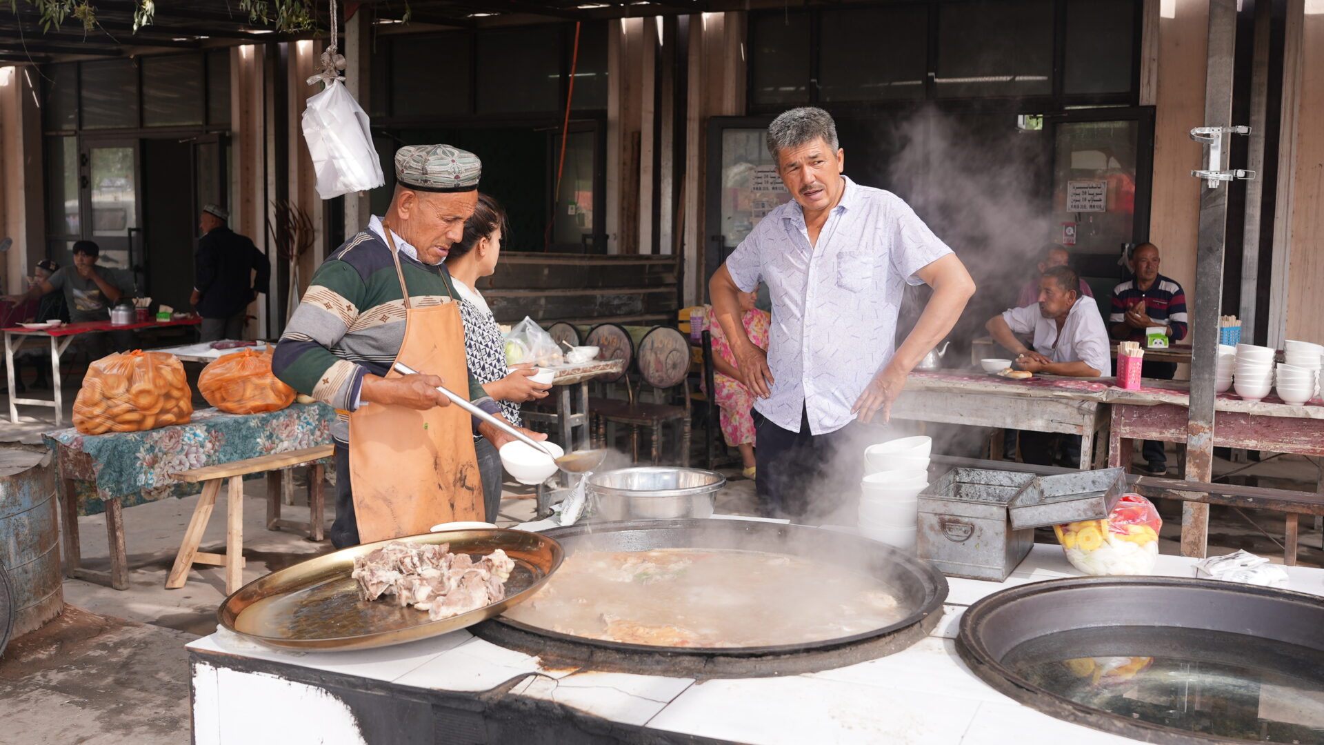 Rural Kashgar — Eating at the Roadside